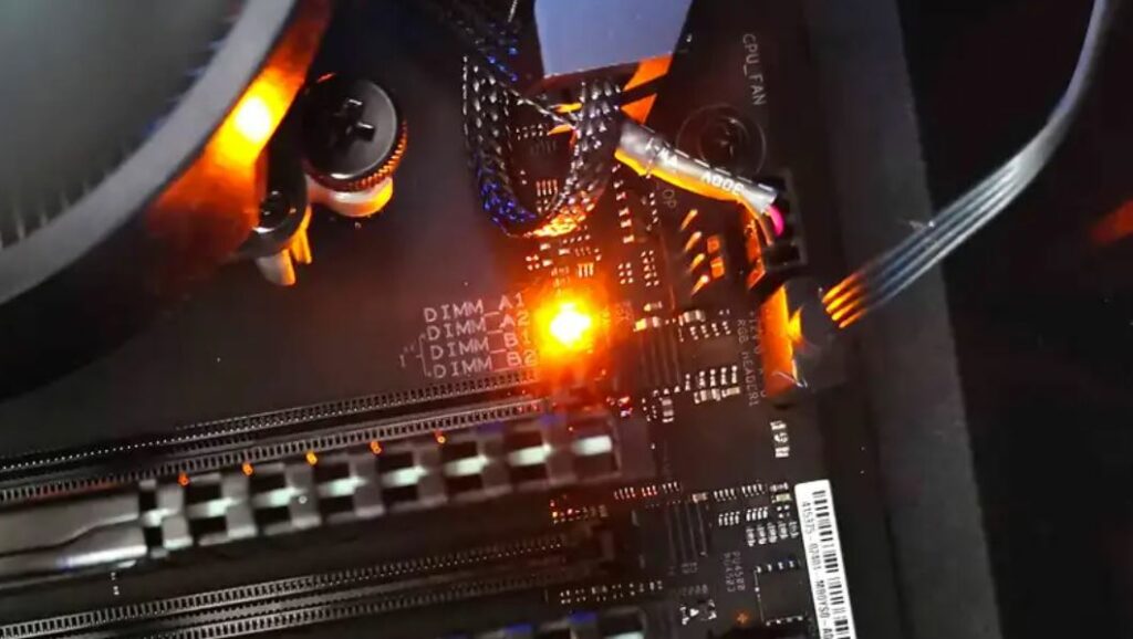 asus motherboard orange light no display reddit