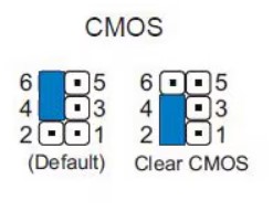 Image showing CMOS Jumper Pins Settings 