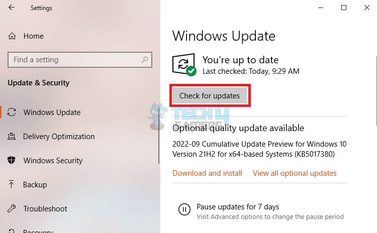 Update Windows To Fix The Slowed Down PC Issue