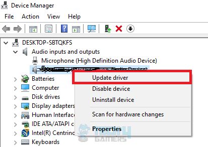 Update Headset Driver