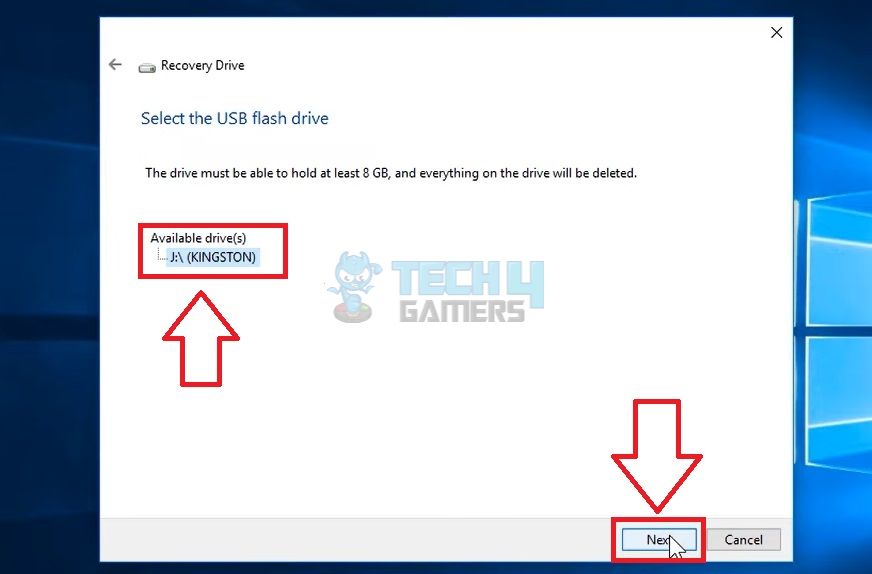 Select USB