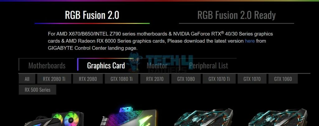RGB Fusion 2.0 Not Detecting GPU