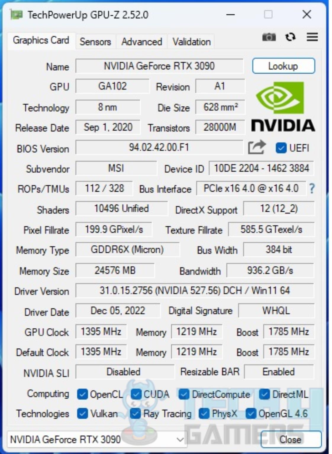 ASRock Z790 Steel Legend WiFi Motherboard — Result GPU Z