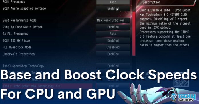 Base and Boost Clock Speeds For CPU and GPU