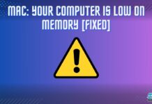 Your Computer Is Low On Memory Mac