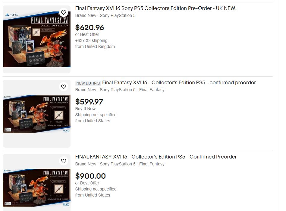 Final Fantasy 16 Collector's Edition eBay