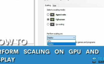 HOW TO PERFORM SCALING