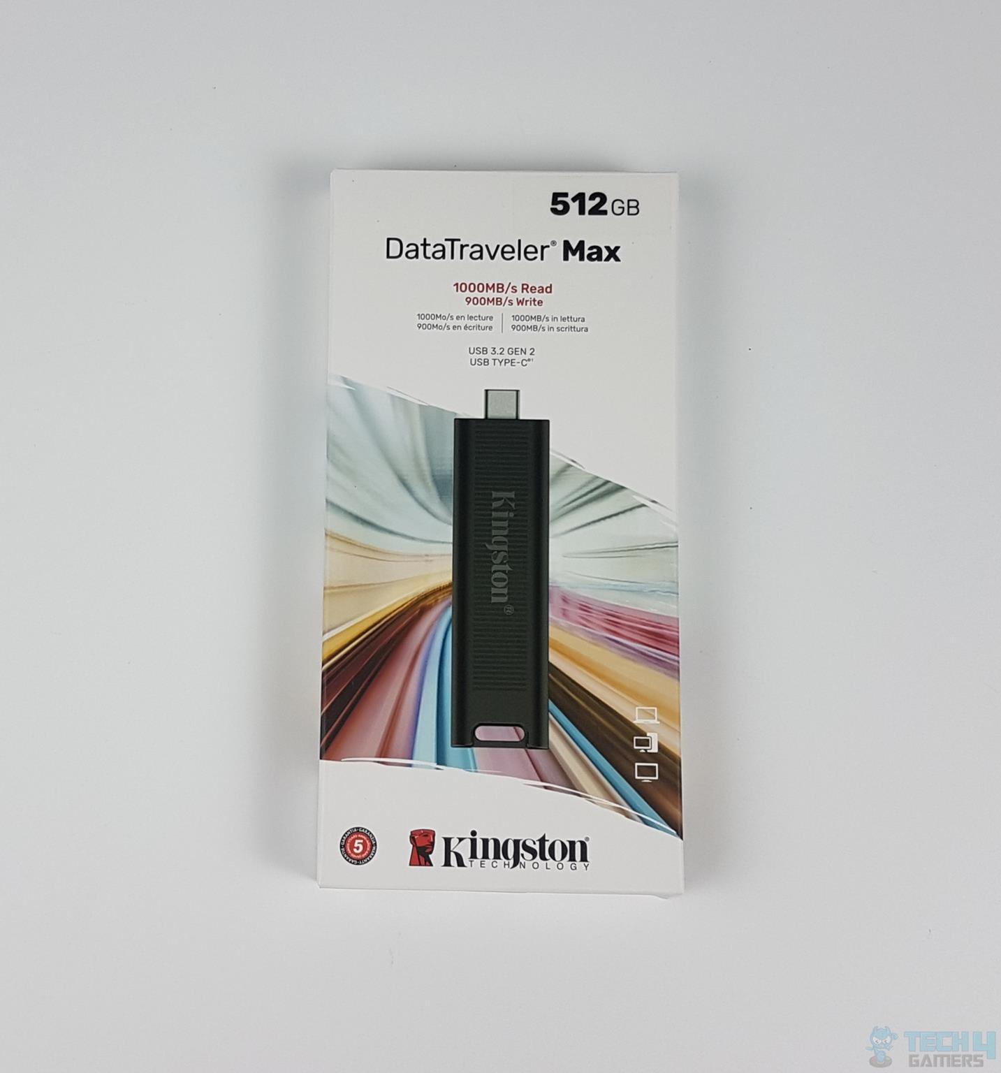 DataTraveler Max USB 3.2 Gen 2 512GB USB-C — Packing Box Top View