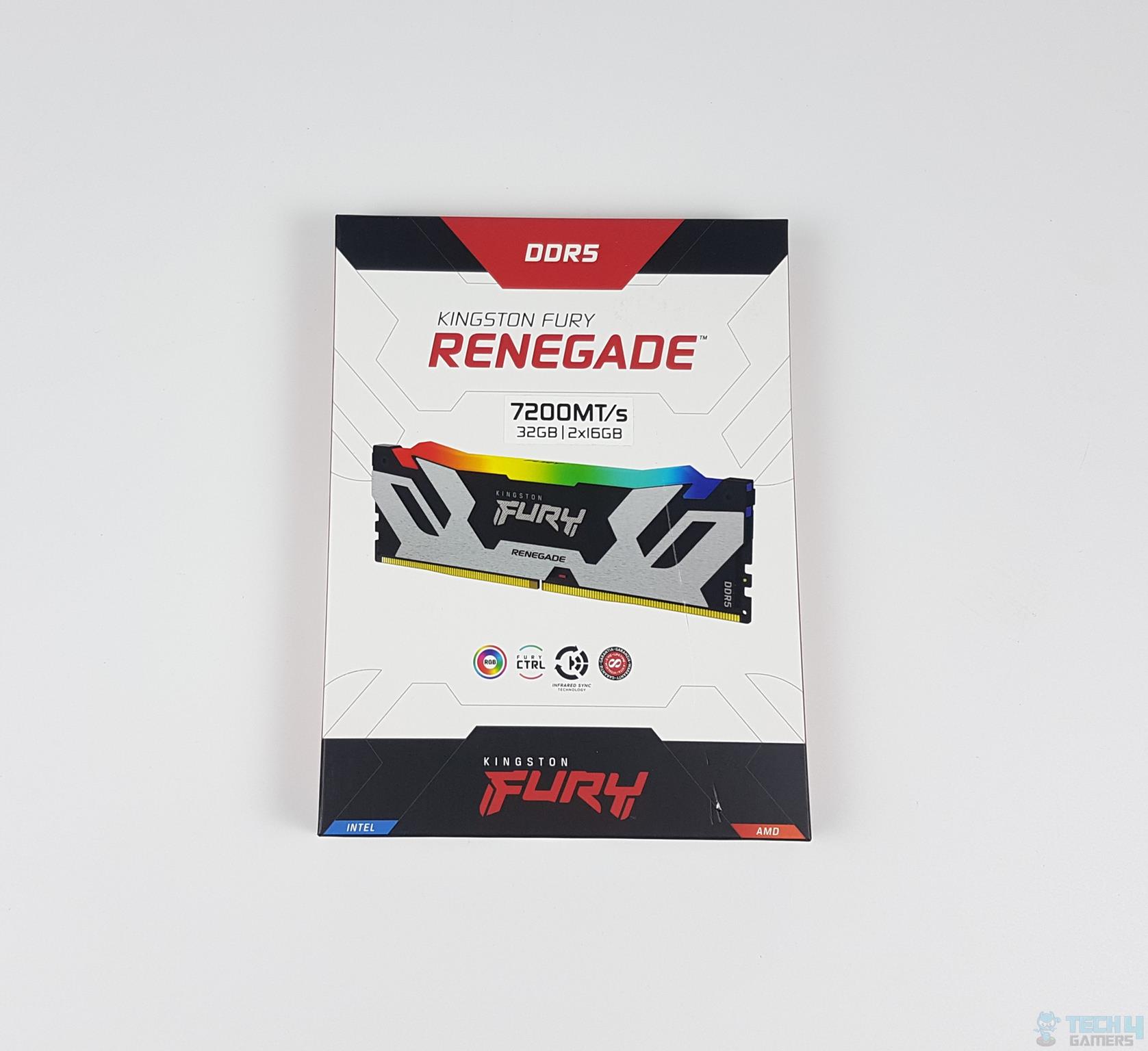 Kingston Fury Renegade RGB DDR5 32GB 7200MT/s CAS38 — Packing Box Top View