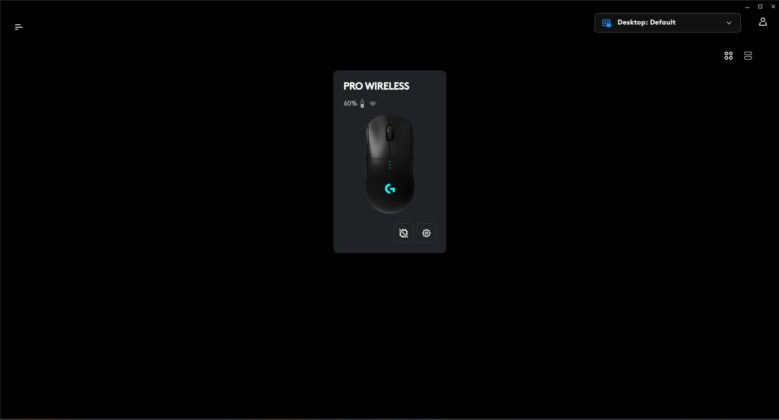 Logitech G Hub Software Dashboard