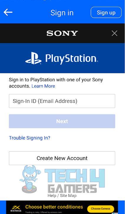 PS Remote Play Sign In