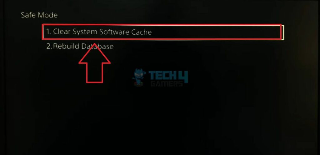 Choose Clear System Cache 