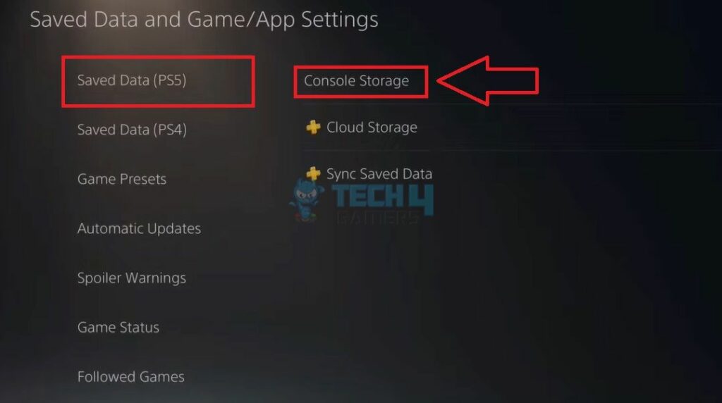 Access Console Storage