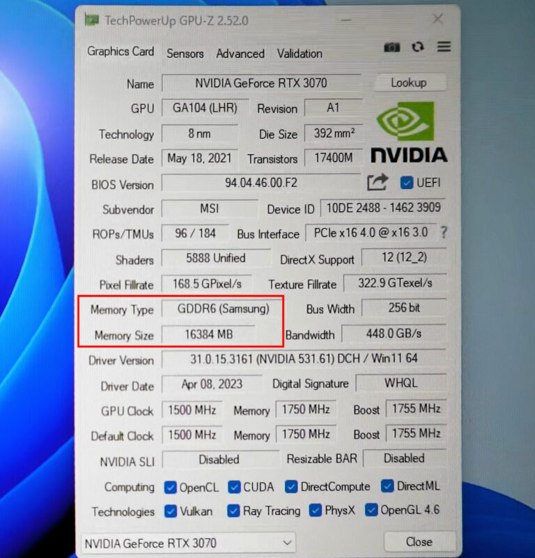 GeForce RTX 3070 Modded With 16GB VRAM Boosts Its Performance