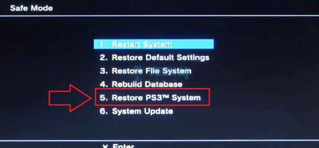 restore ps3 system to default
