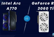 ARC A770 vs GeForce RTX 3060 Ti
