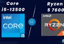 Core i5-13500 Vs Ryzen 5 7600