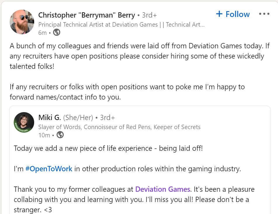 Deviation Games Employees