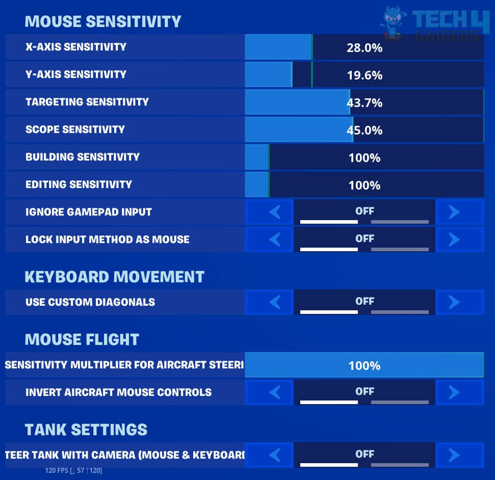 Fortnite Mouse Sensitivity