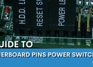 Motherboard pins power switch