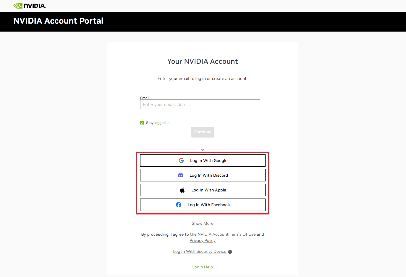 NVIDIA Register Account