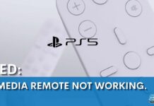 PS5 Media remote not working