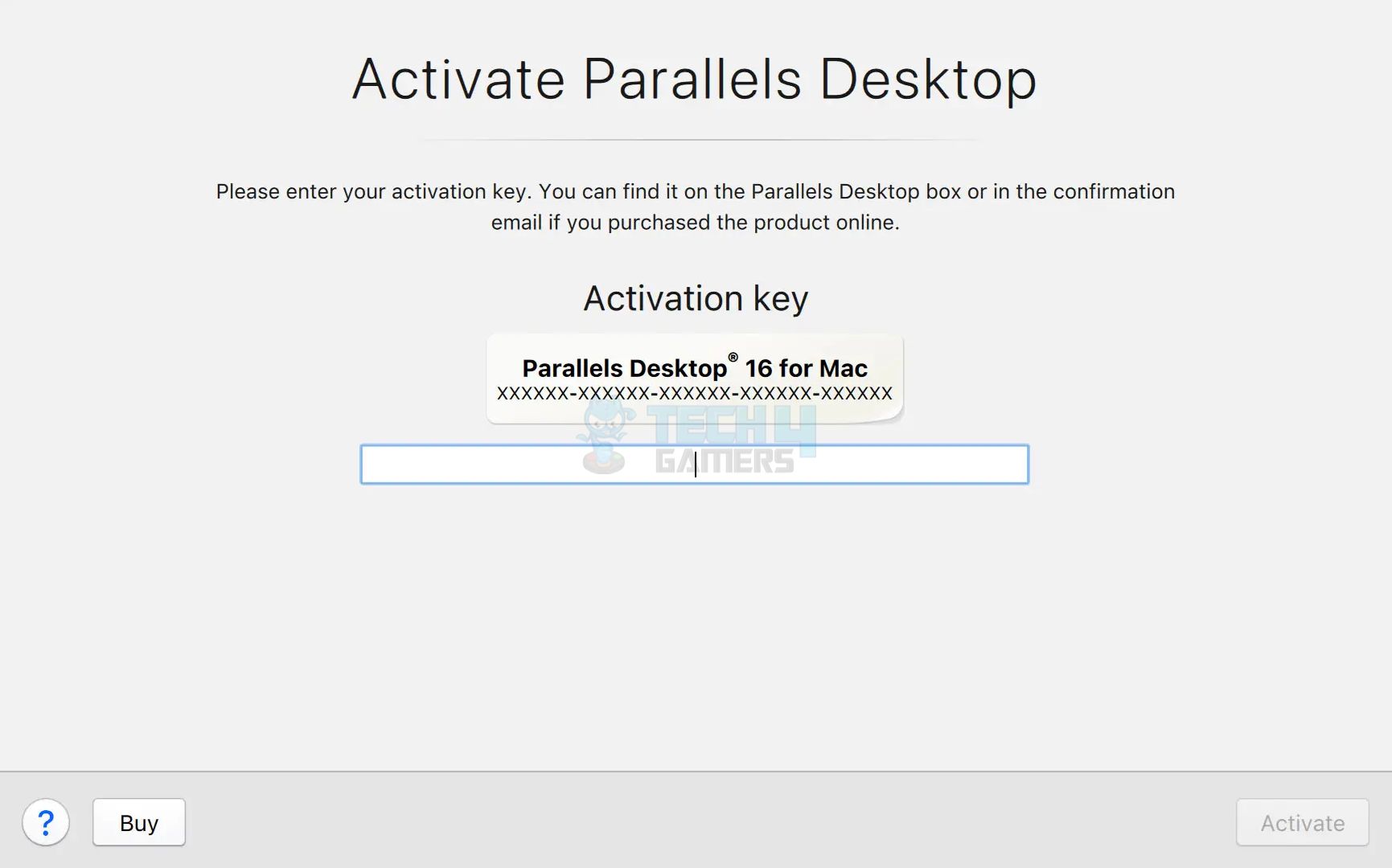Parallels Activation key