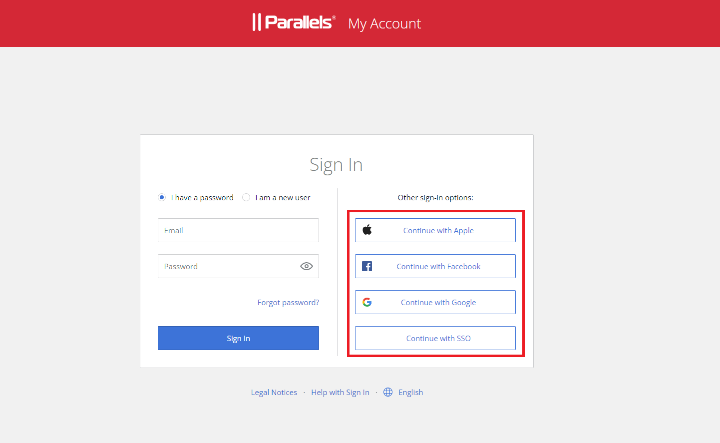 Parallels Signup