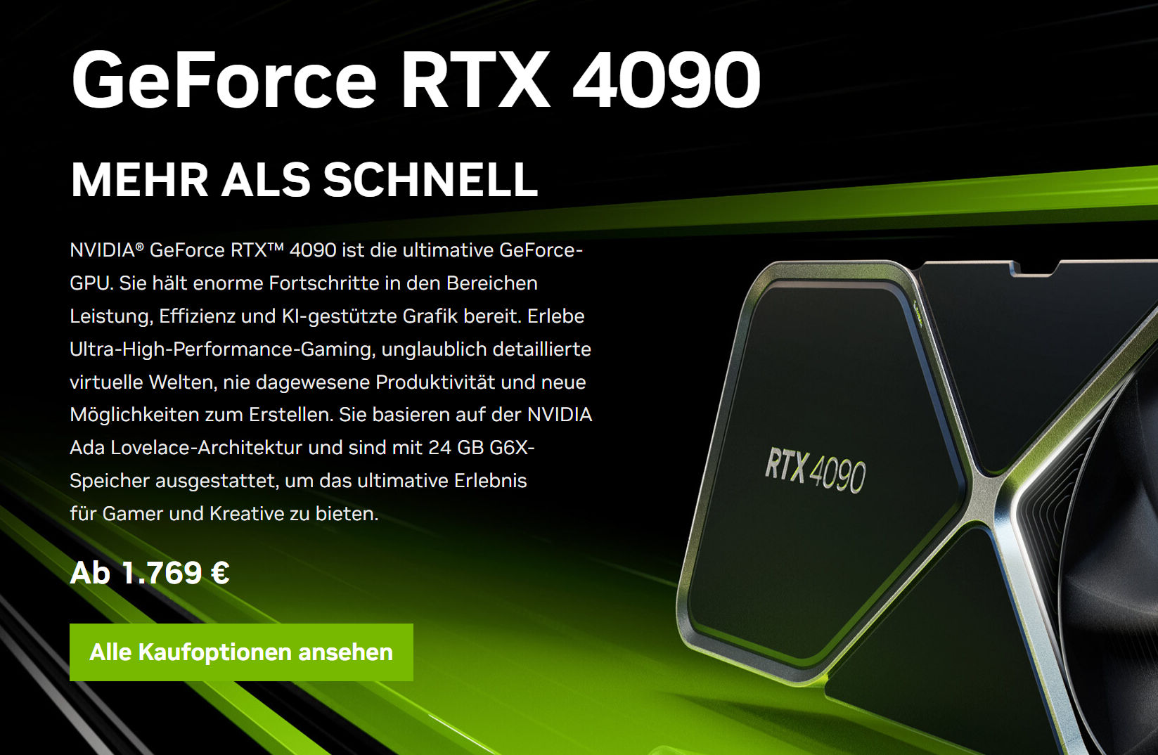 GeForce RTX 4090 FE Model Price