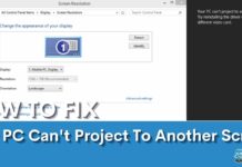 Your PC Cant Project To Another Screen