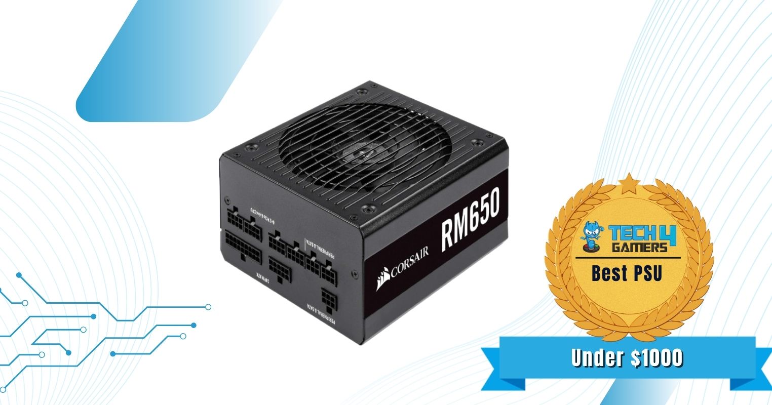CORSAIR RM650 80 Plus Gold Fully Modular - Best $1000 Gaming PC Build Power Supply