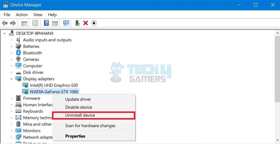 Uninstall NVIDIA Driver 