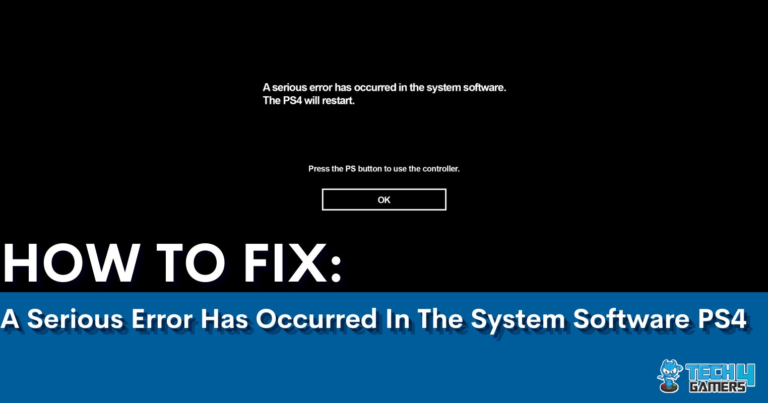 A Serious Error Has Occurred In The System Software PS4
