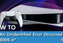 An Unidentified Error Occurred PS5 CE-10005-6