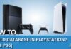 How to rebuild database in PlayStation?