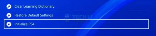 Initialize PS4