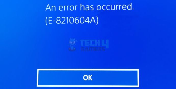 PS4 Error E-82106O4A