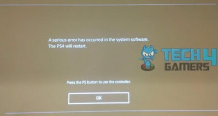 PS4 Serious Error