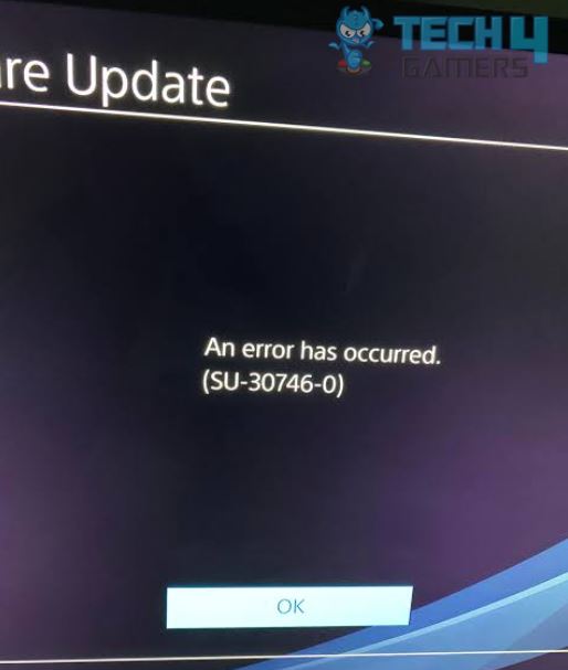 SU-30746-0: PS4 Stuck On Error Screen? [Our Detailed Guide]