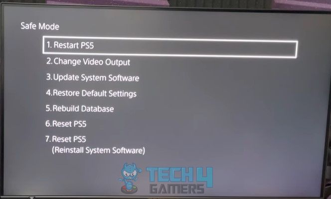 Restart PS5
