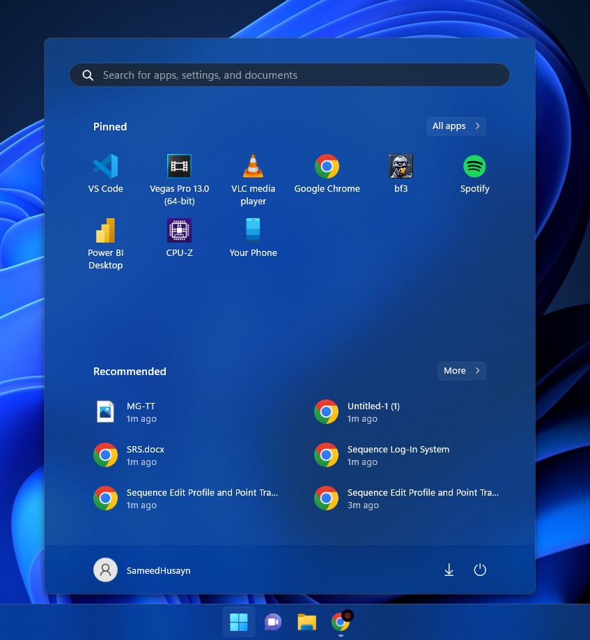 Windows 11 Start Menu