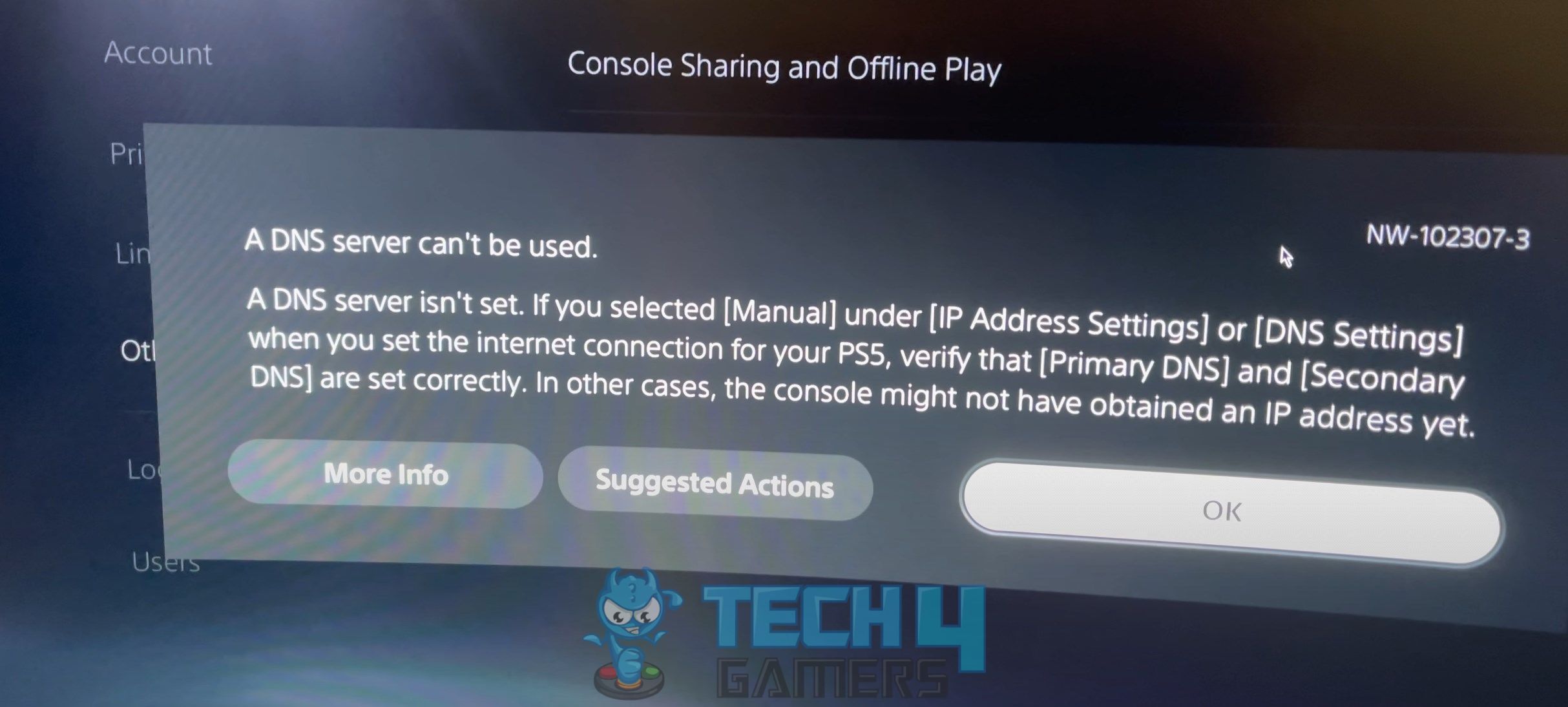 PS5 DNS Error