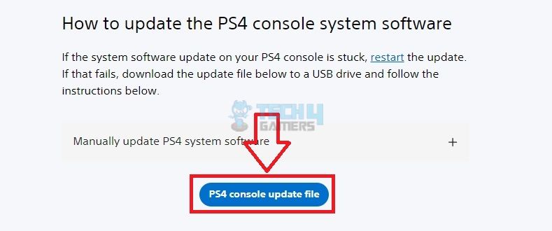 Baixe o arquivo de atualização do PS4
