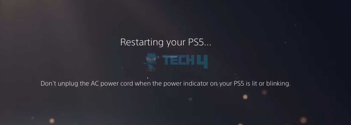 Reiniciando o PS5