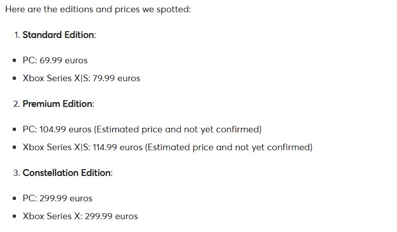 starfield edition price