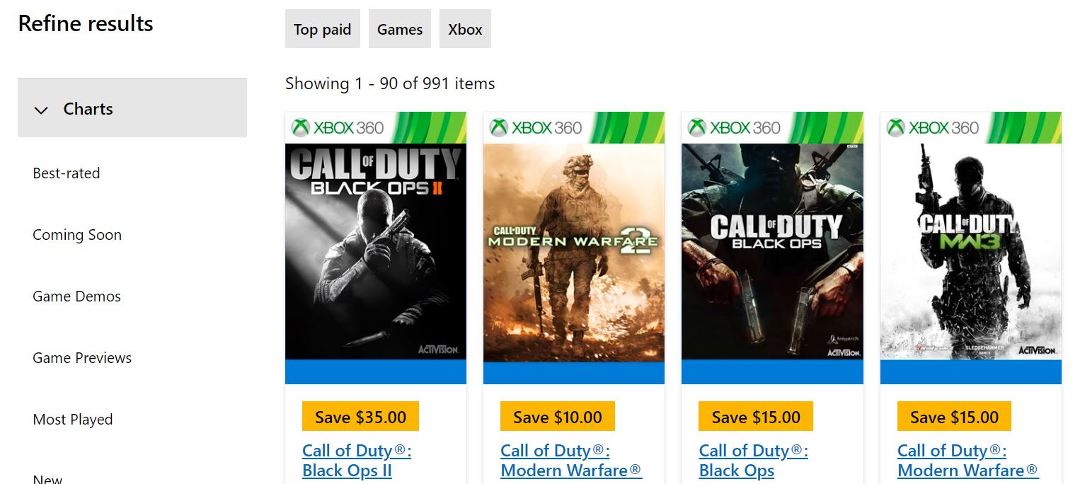 Xbox one top paid sales games