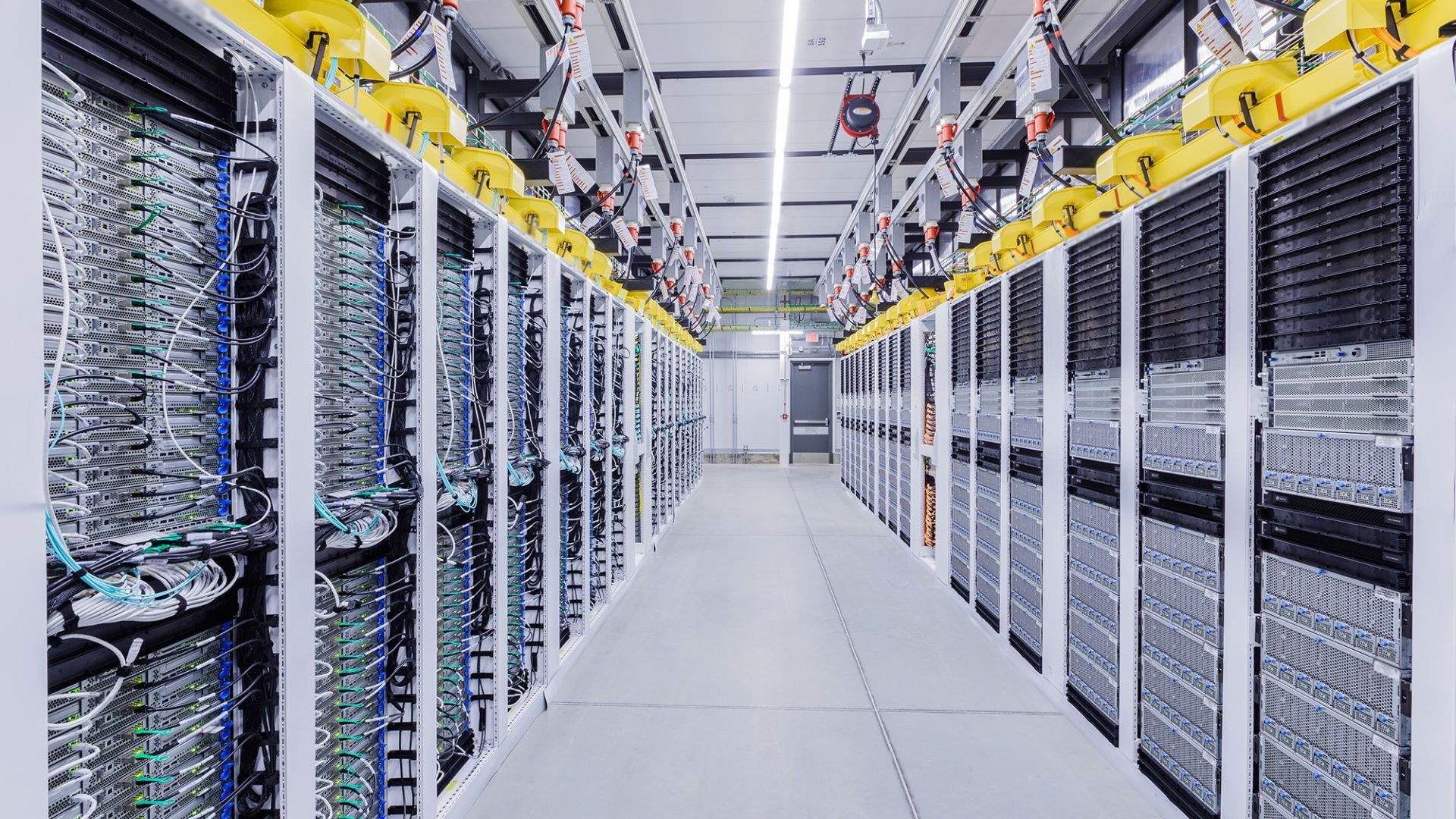 Data center with servers of information