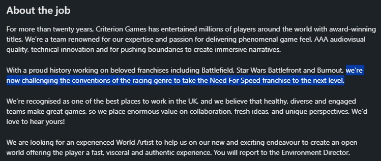 Need for Speed Franchise