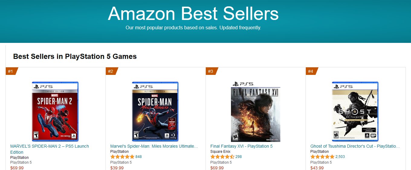 Spider-Man 2 Amazon best selling game