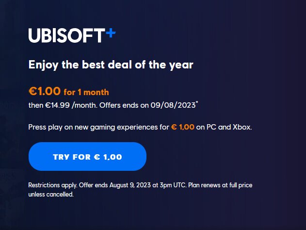 Ubisoft + deal 1$
